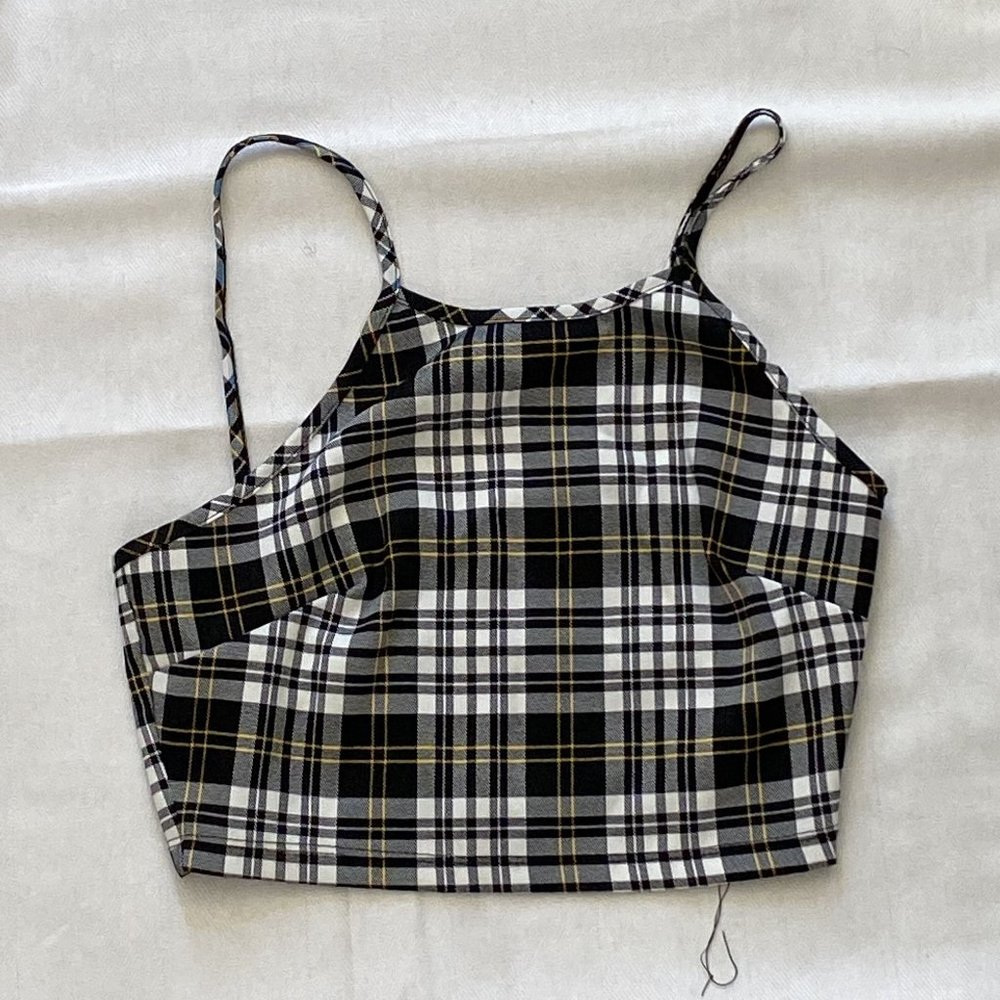 Windsor Plaid Cropped Tank Top